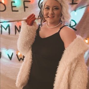 White/Cream Fluffy Coat